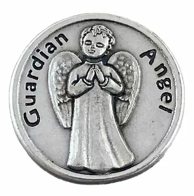 Catholic Guardian Angel Protect My Mom Silver Tone Pocket Religious Medal • $7.99