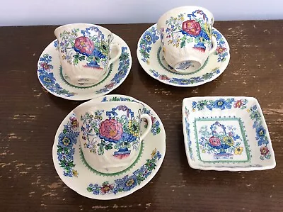 Masons Strathmore Cups And Saucers With Pin Tray • £20