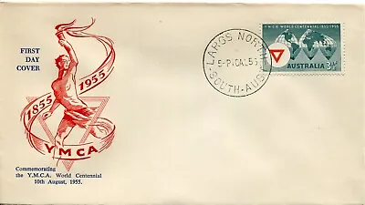 1955 YMCA World Centennial - WCS FDC Red • $8