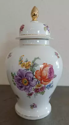 Victoria Porcelain Czechoslovakia Vase With Lid 9  Tall Vintage • $49.99