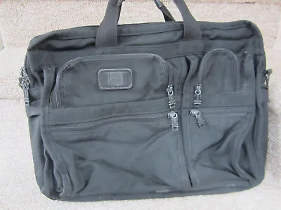 TUMI ALPHA Black Ballistic Nylon Expandable Briefcase LAPTOP Bag   Made In USA! • $69.99