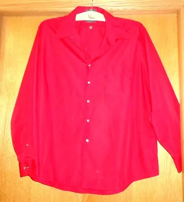 Mans Sz 2X - 1836/37 Red Dress SHIRT - Arrow - Worn Once - Slight Tails - SHARP • $25.99