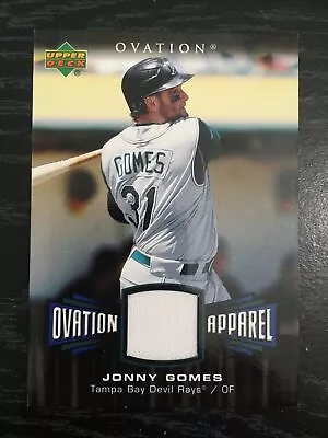 2006 Upper Deck Ovation #OA-JG Jonny Gomes Game Used Jersey Tampa Bay Rays • $2.10