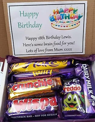 Personalised CADBURY Chocolate Sweet Box Hamper Birthday Christmas Gift Present • £6.99