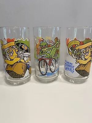 1981 McDonalds Jim Henson Muppets The Great Muppet Caper Glasses (Set Of 3) • $29.95