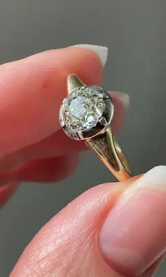 Georgian Old Mine Cut Solitaire Diamond Ring • $3800