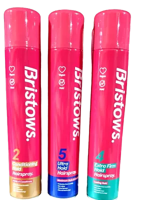 Bristow 5 Ultra Hold2 Conditioning Hold 4 Firm Hold Hairspray 24HR Hold 400ml • £6.20