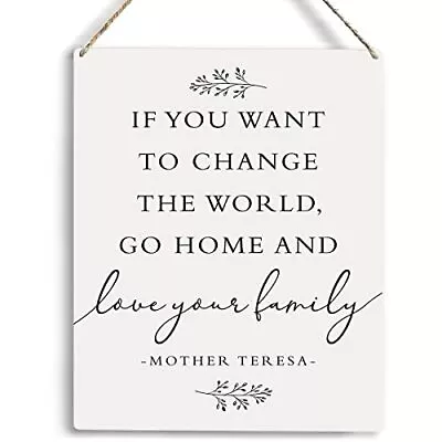 Family Wall Decor Mother Teresa If You Want To Change The World Go Home And  • $14.16