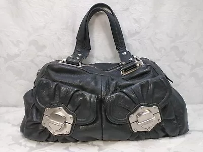 B. Makowsky Stylish Slouchy Soft Black Leather Handbag Leopord/Cheeta Lining • $45