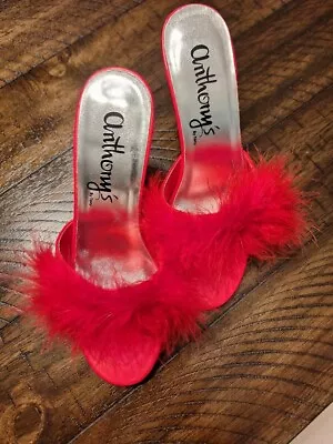 Maribou Slippers Fancy Slippers High Heel Slippers Slippers With Feathers • $12