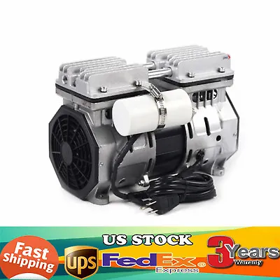$130 • Buy Oilless Vacuum Pump | Industrial Oil-Free Piston Vacuum Pump W/ Filter +Silencer