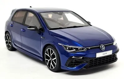 Otto 1/18 Volkswagen Golf VIII R Mk8 2021 Metallic Blue Resin Scale Model Car • $198.17