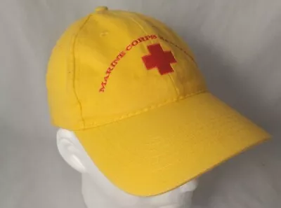 Marine Corps Marathon Bright Yellow Adjustable Strapback Hat/Cap-EXCELLENT! • $13.97