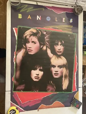 Bangles Poster ORIGINAL 1986 24x36” Power Pop Susanna Hoffs • $40