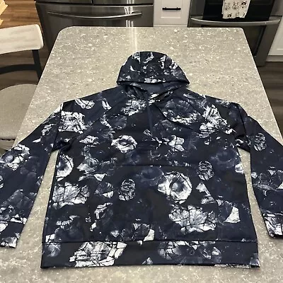 Nike Mens Large Therma Fit Training Hoodie Pullover Floral DQ4836-410  Blue • $24