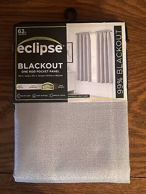 Eclipse Samara Blackout Energy-Efficient Thermal Lt Grey 1-Curtain Panel42”x63” • $5