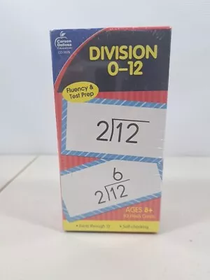 NWT Flash Cards-Division 0-12-Ages 8 & Up) (93 Cards) Carson Education  • $8