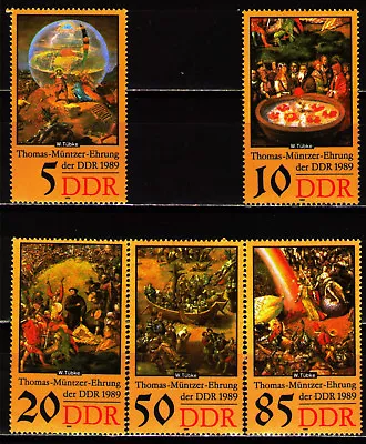 DDR 1989 Sc2767-71 Mi3269-73 5v Mnh T.MuntzerReligious Reformer • $2