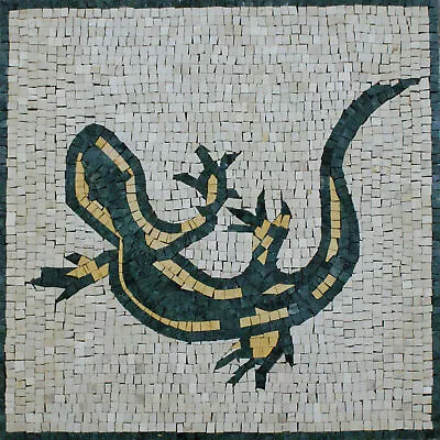 Reptile Animals Cute Lizard Art Tile Stone Marble Mosaic • $146