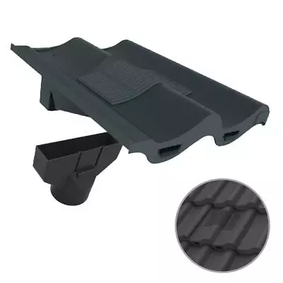 Grey Double Pantile Roof Tile Vent & Adapter Marley Redland Russell Sandtoft • £54.99