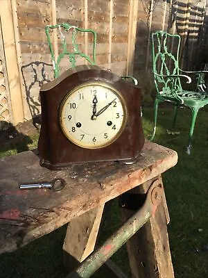 £32 • Buy Vintage C1940's-1950’s English ”Smiths Enfield” Bakelite Chiming Mantel Clock