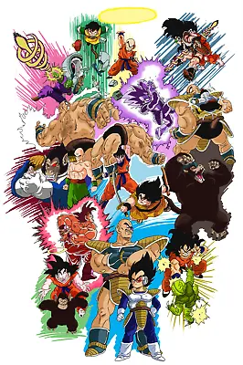 Dragon Ball Vegeta/Saiyan Saga Collage 12in X 18in Poster Free Shipping • $9.95