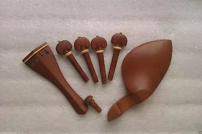 Jujube Violin Fitting 4/4 With Boxwood Ring With Peg Chin Rest Tailpiece • $9.49