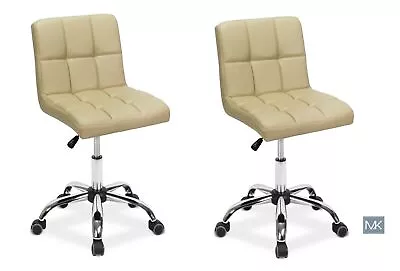 DUO TOTO Technician Manicure Stool  CREAM Rolling Chair For Nail Salon Spa • $210