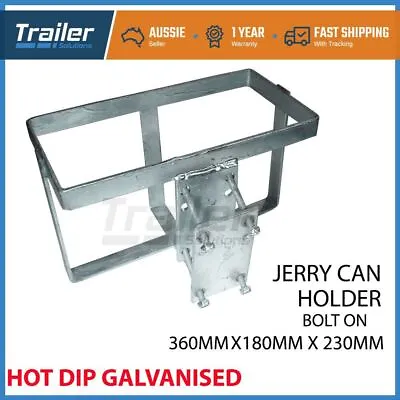 $55.45 • Buy 1x JERRY CAN HOLDER GALVANISED BOLT-ON OFFROAD CAMPING TRAILER CARAVAN CAMPER
