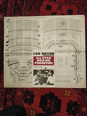 Programme & Seating Plan For Boxing Event At Coltson Hall Bristol 1968 • £20