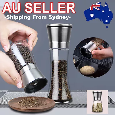 Stainless Steel Salt And Pepper Grinder Of Premium Brushed Mill 5 Grade AU STOCK • $20.59