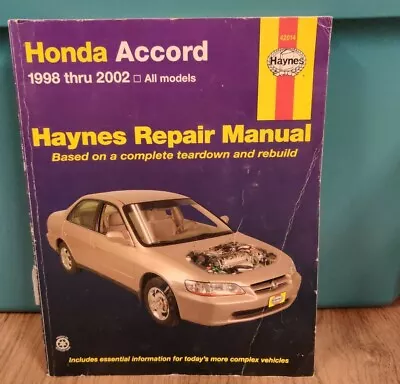 Repair Manual Haynes 42014 Fits 1998 - 2002 Honda Accord • $21.85