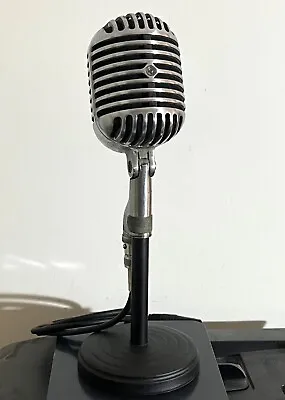 £322.89 • Buy Vintage SHURE 55 Dynamic Microphone - 1940's  Fatboy  W/stand & Cable, Working