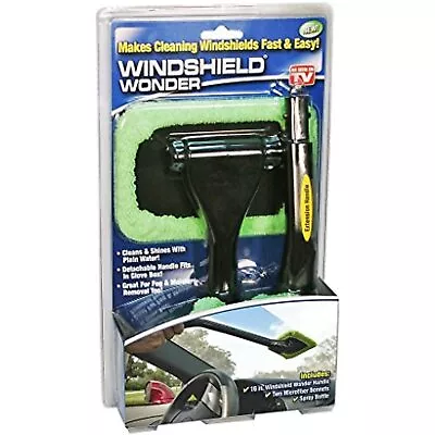 Telebrands Windshield Wonder Microfiber Long Handled Cleaning Tool • $15.95