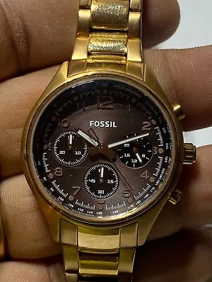 Ladies Gold Tone Fossil CH-2793 Chronograph Analog Watch • $30