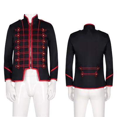 Military Drummer Parade Men's Jacket Marching Band Stage Live Rock Emo Punk Goth • £49.99