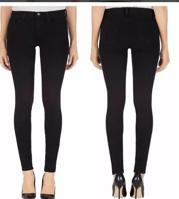 J Brand Black Mid Rise Skinny Leg Jeans Shadow 27x28 Inseam • $24.90