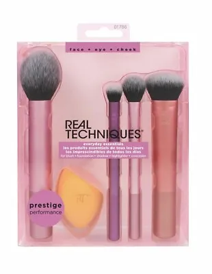 New Real Techniques Makeup Brushes Set Foundation Smooth Blender Sponges Puff  • $35