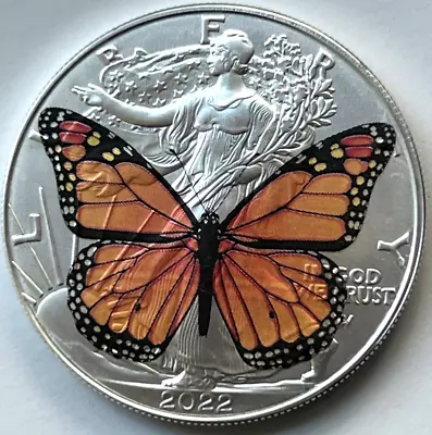 $79 • Buy Monarch Butterfly - Rare American Silver Eagle 1oz .999 Silver Dollar Coin