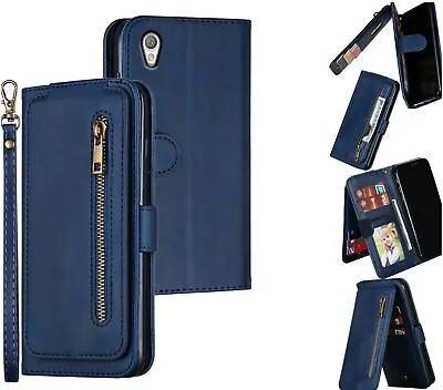 $11.50 • Buy Sony Xperia Xa1 Plus Leather Wallet Case 9 Card Vertical Flip & Zip
