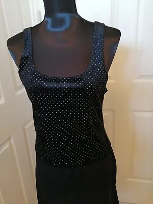 BNWT Ms Selfridge Velvet Studded Sleeveless Cropped Top Size 14 Low Front & Back • £7.90