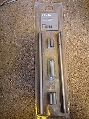 New (2) Ikea Lansa Handles 9 5/8  Stainless Steel W/4 Screws Kitchen Cabinet • £10