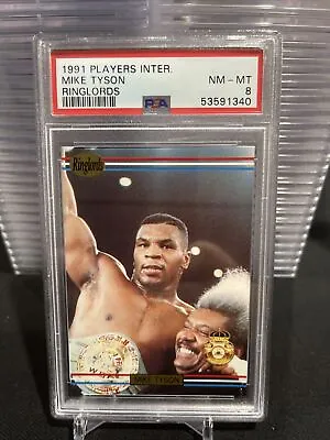 1991 Players International Mike Tyson Ringlords Sample PSA 8 BOXING • $225