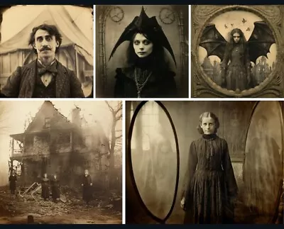 5 Pcs Creepy Freak Vintage Style Pictures • $3