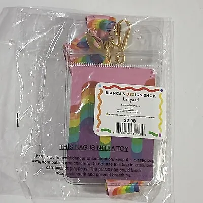 Bianca's Design Shop Rainbow Dripping ID Lanyard Gay Pride LGBTQ+ New • $15.40