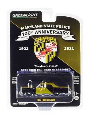 Greenlight 28080-A Anniversary Collection 1967 Ford Custom Maryland State Police • $12.95