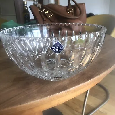 Edinburgh Crystal Large Fruit Bowl With Labels • £7