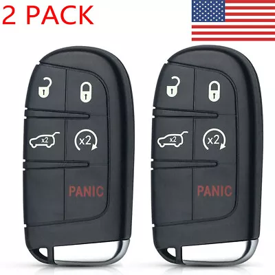 For Dodge Charger Challenger Jeep Chrysler 2X Remote Key Fob Cover Shell Case US • $12.90