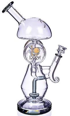 THICK Lookah® 13  Platinum COIL Perc Recycler BONG Glass Water Pipe UFO Bong USA • $276.40