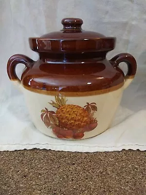 McCoy Pottery 1960's #341 Ovenproof Bean Pot Pineapple And Strawberry Design • $20